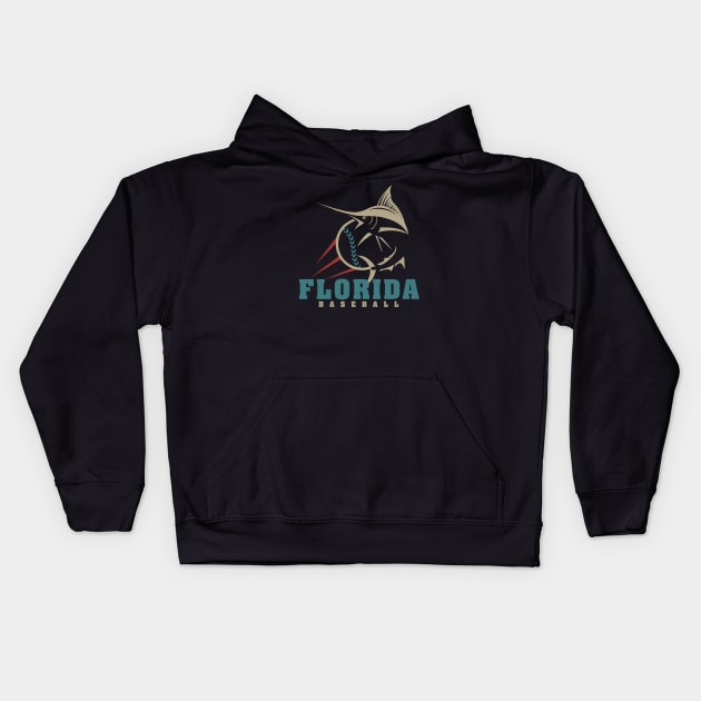 Florida Baseball Kids Hoodie by Toogoo